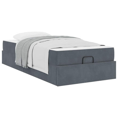 Bedframe met opslag Donkergrijs 80 x 200 cm Fluweel