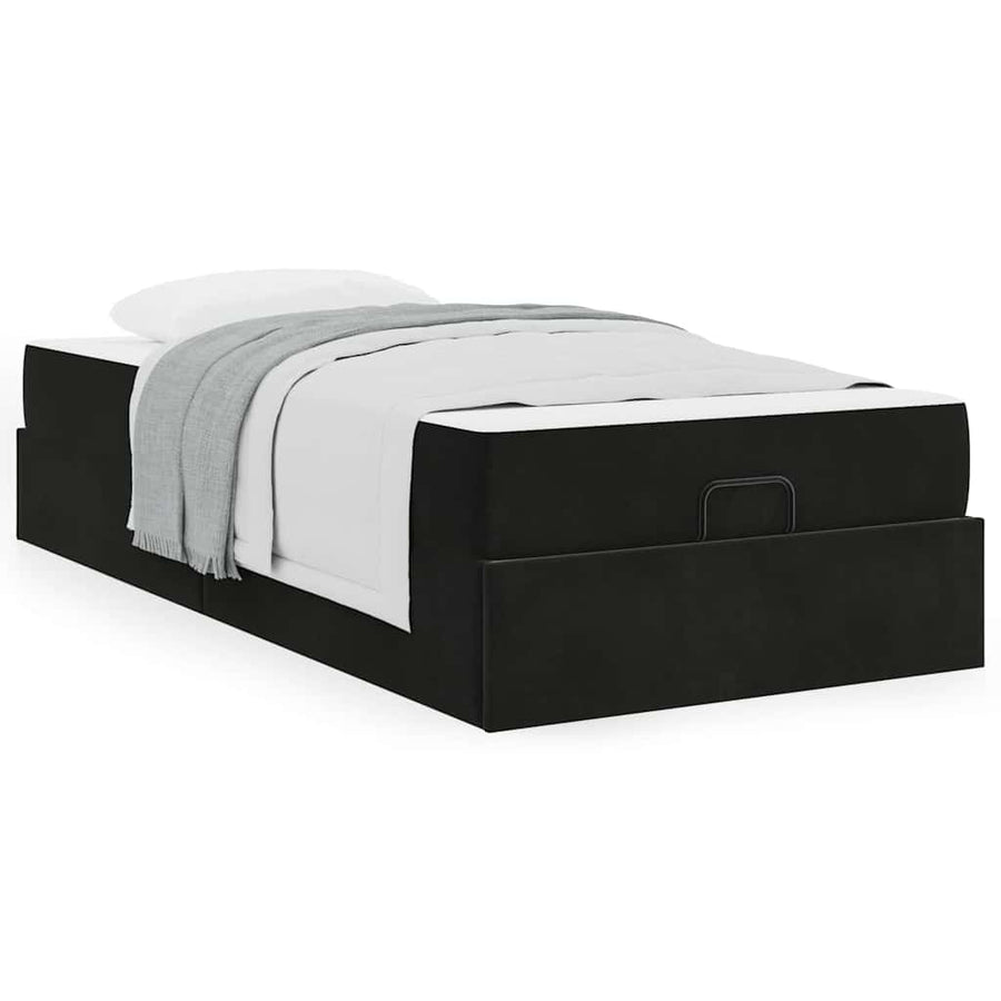 Bedframe met opslag Zwart 80 x 200 cm Fluweel