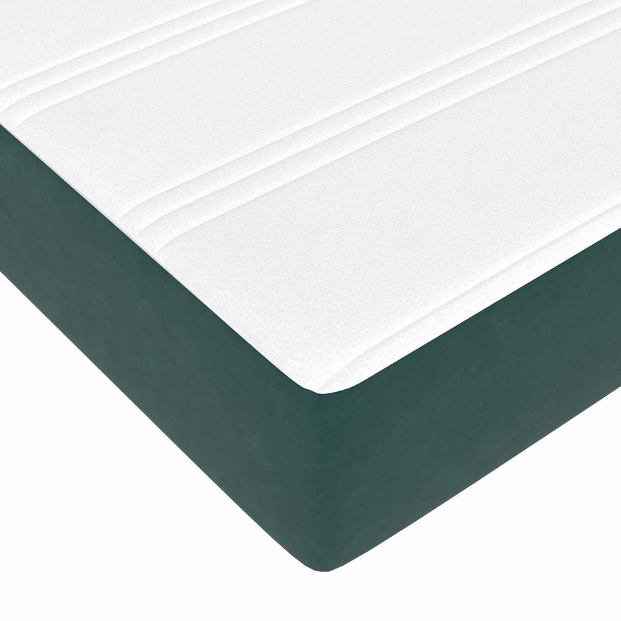 Bedframe met matras met matras 2 pcs Groen Fluweel
