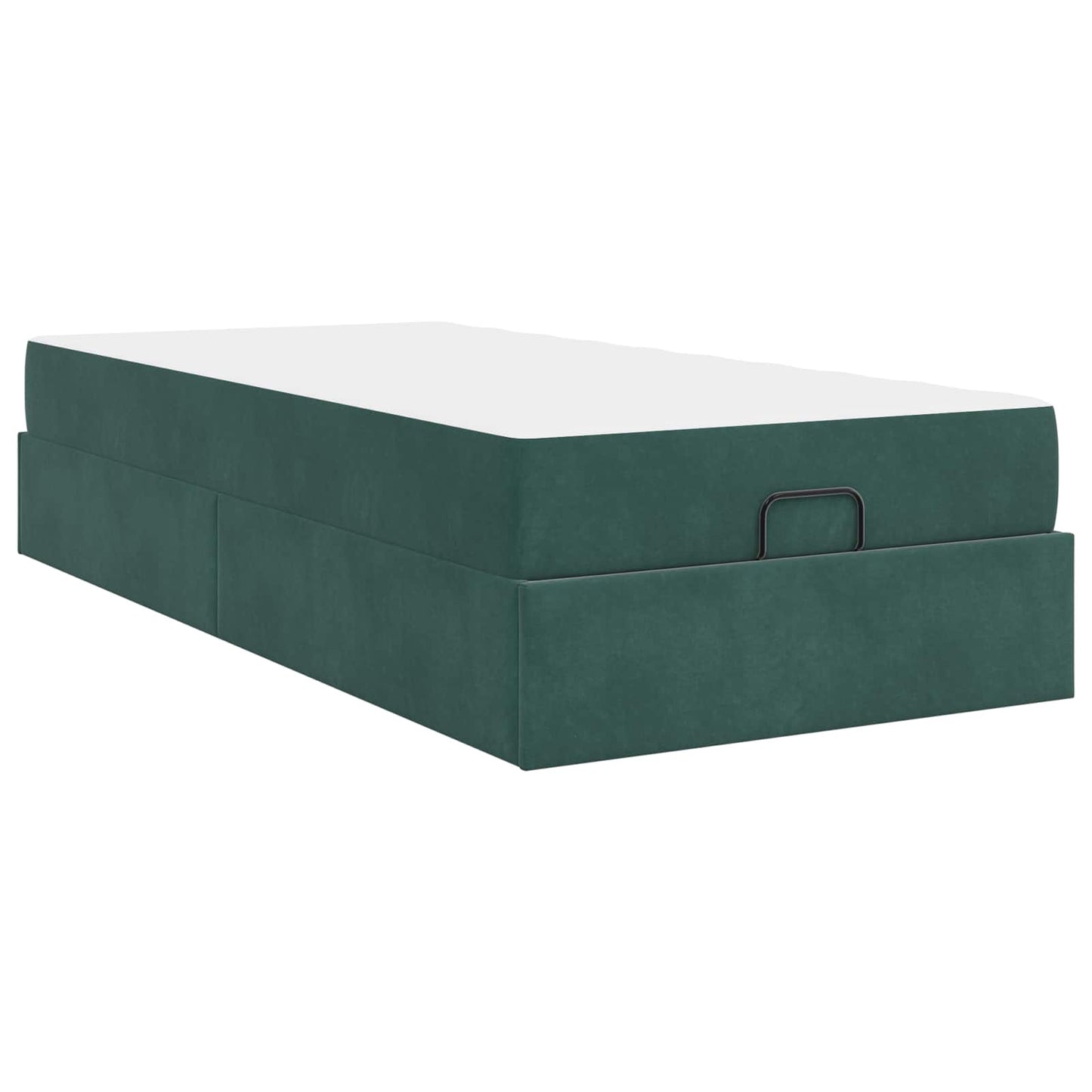 Bedframe met matras met matras 2 pcs Groen Fluweel