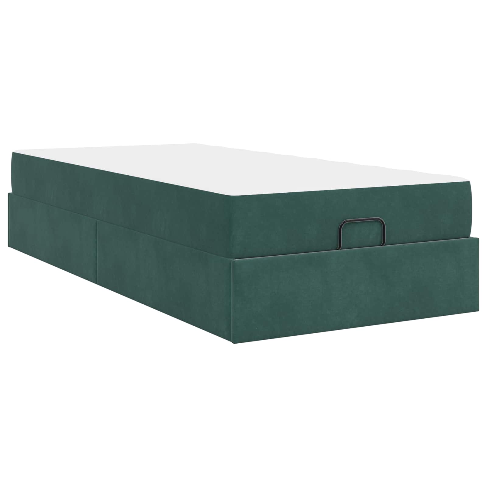 Bedframe met matras met matras 2 pcs Groen Fluweel