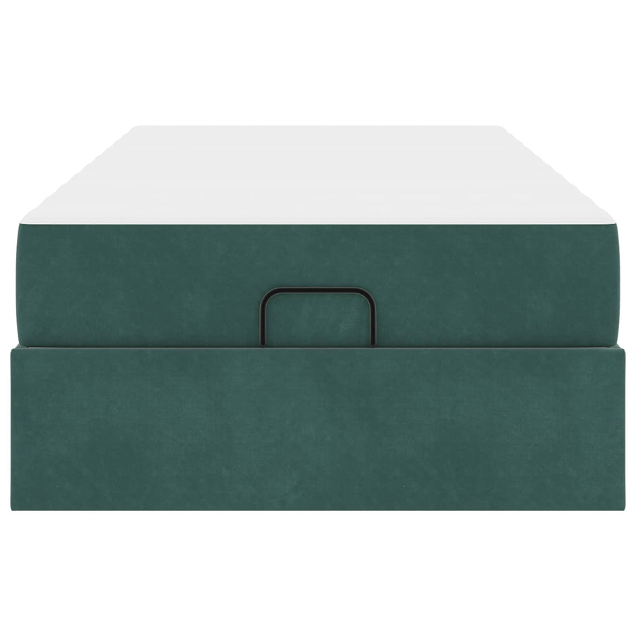 Bedframe met matras met matras 2 pcs Groen Fluweel