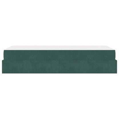 Bedframe met matras met matras 2 pcs Groen Fluweel