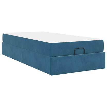 Bedframe met opslag Blauw 80 x 200 cm Fluweel