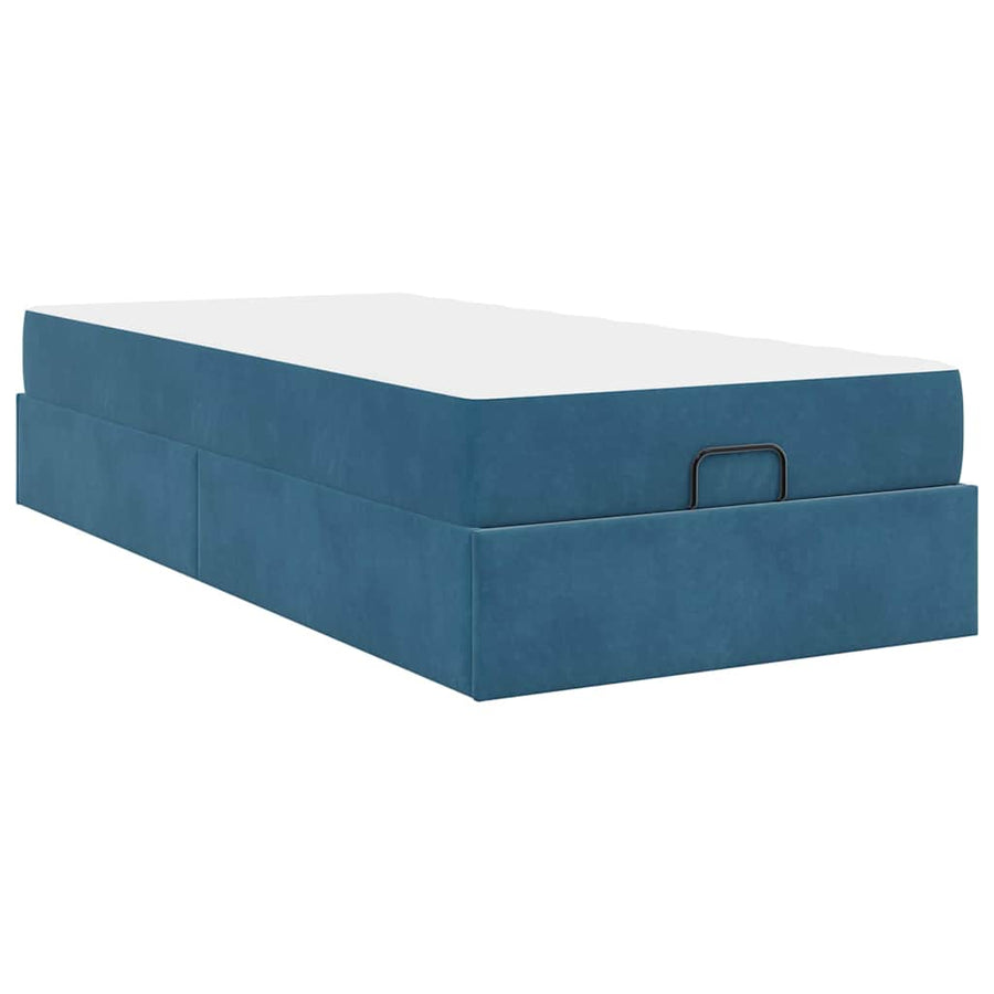 Bedframe met opslag Blauw 80 x 200 cm Fluweel