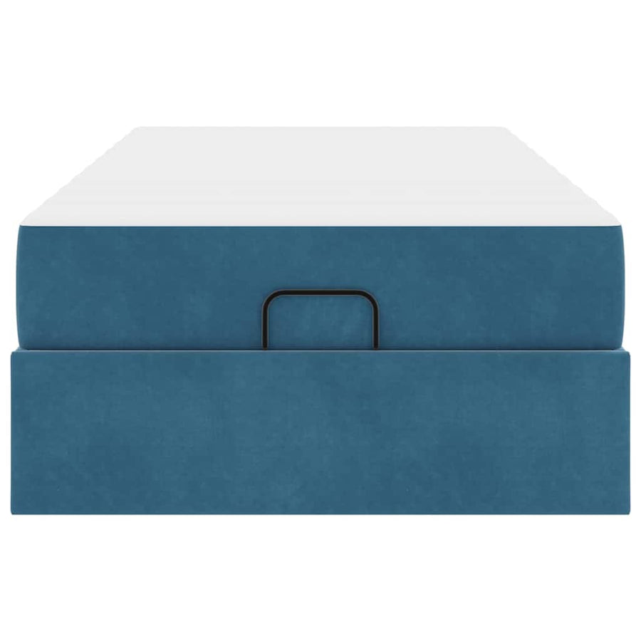 Bedframe met opslag Blauw 80 x 200 cm Fluweel