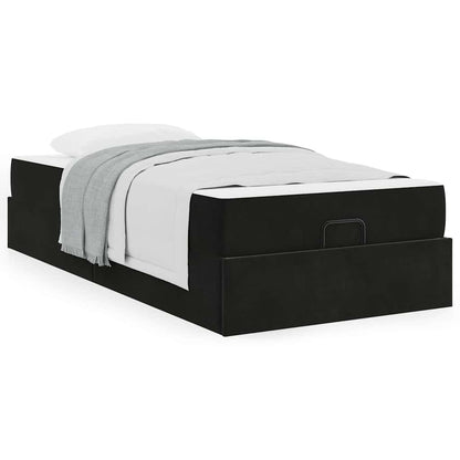Bedframe met opslag Zwart 90 x 190 cm Fluweel