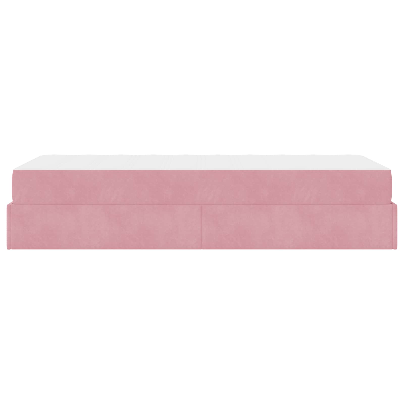 Bedframe met matras met matras 2 pcs Roze Fluweel