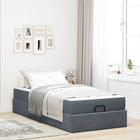 Bed frame with mattress and mattress 2 pcs Dim Grey Velvet