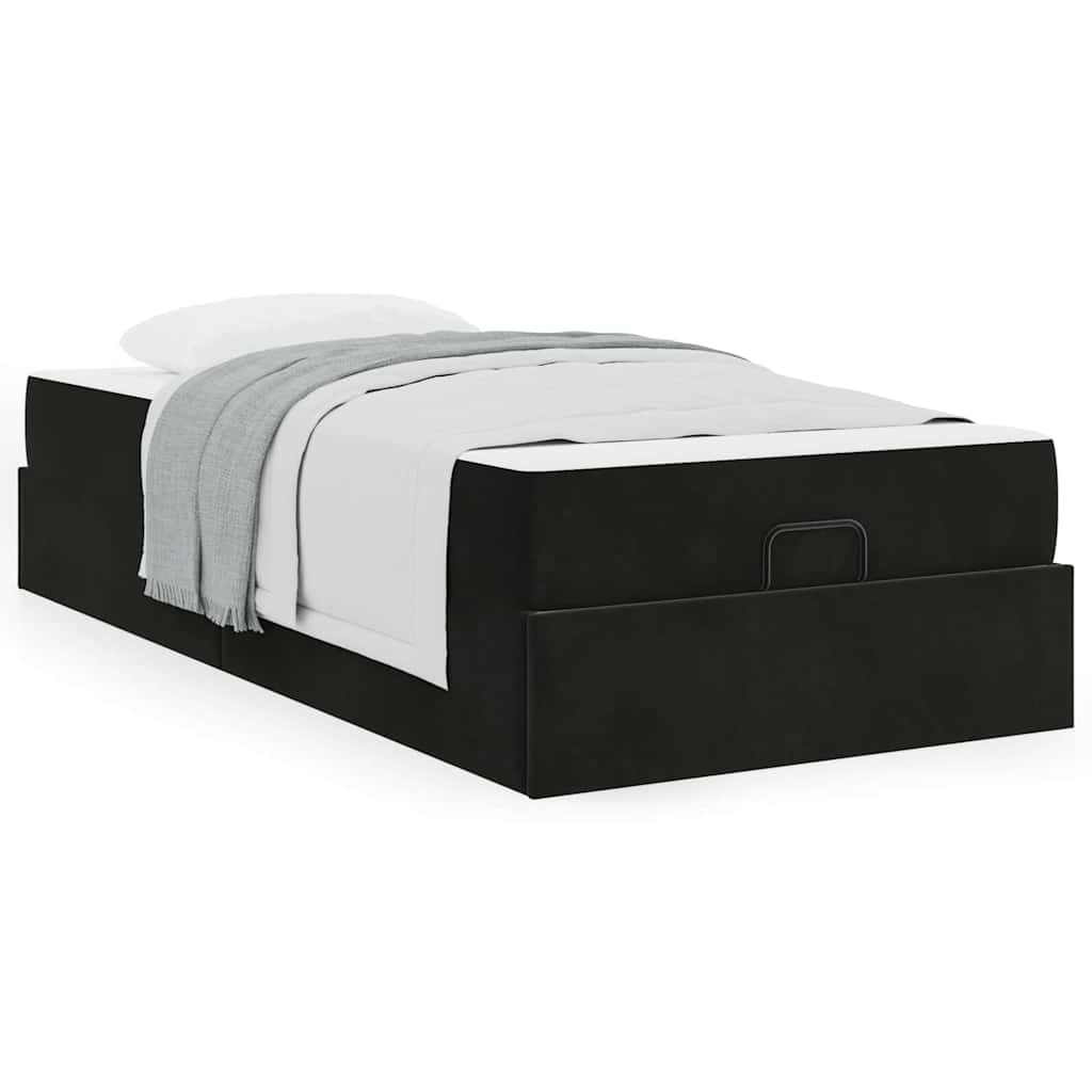 Bedframe met opslag Zwart 90 x 200 cm Fluweel