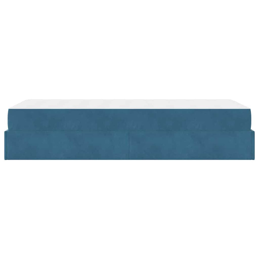 Bedframe met opslag Blauw 90 x 200 cm Fluweel