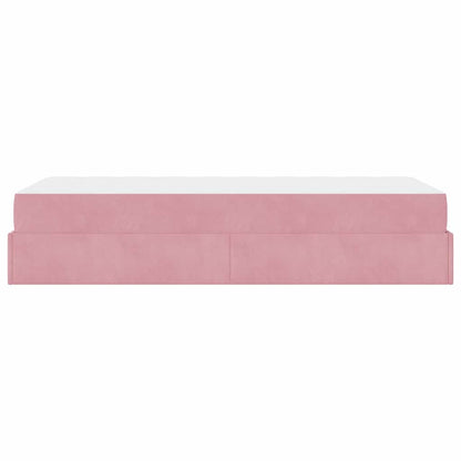 Bedframe met opslag Roze 90 x 200 cm Fluweel