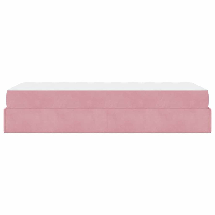 Bedframe met opslag Roze 90 x 200 cm Fluweel