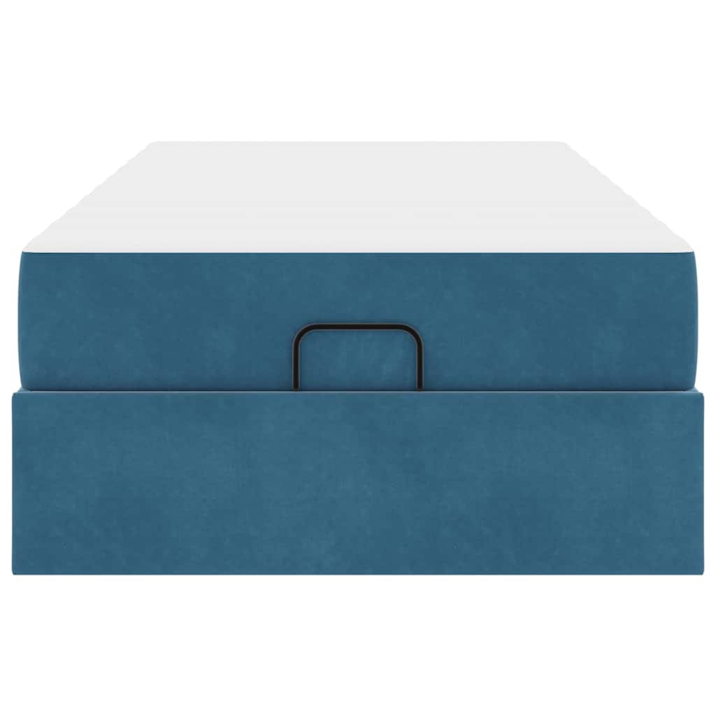 Bedframe met opslag Blauw 100 x 200 cm Fluweel