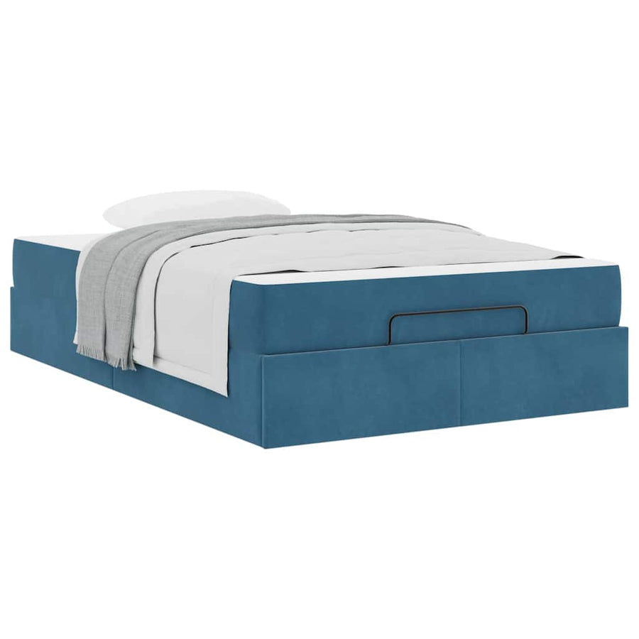 Bedframe met opslag Blauw 120 x 190 cm Fluweel