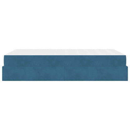 Bedframe met opslag Blauw 120 x 190 cm Fluweel