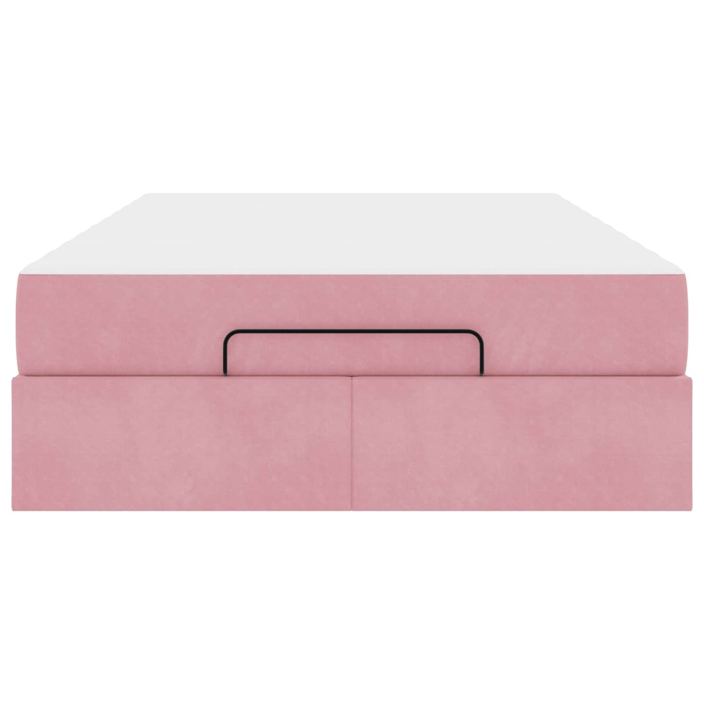 Bedframe met matras met matras 2 pcs Roze Fluweel