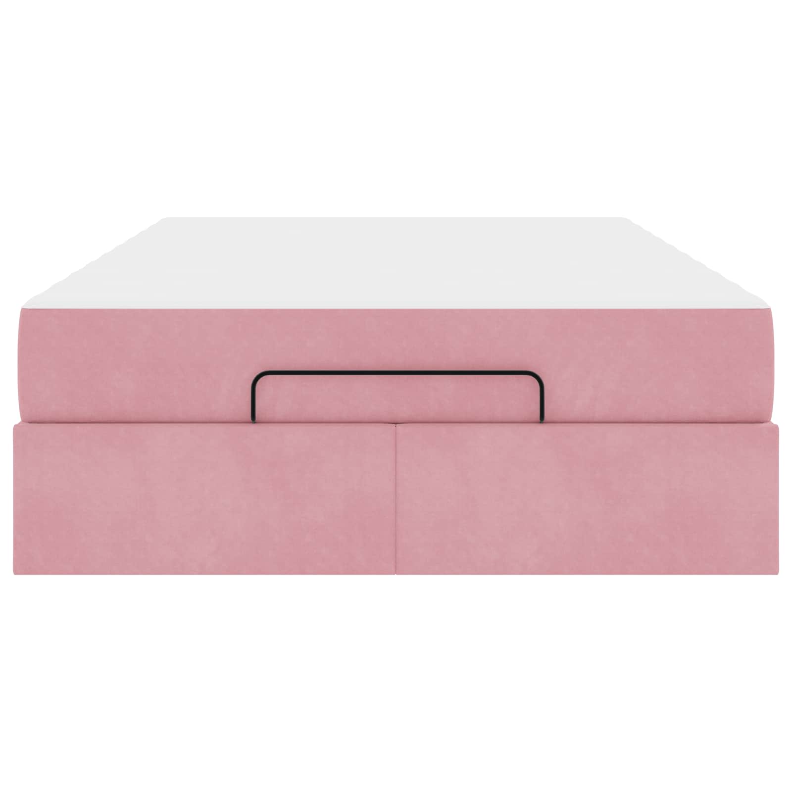 Bedframe met matras met matras 2 pcs Roze Fluweel