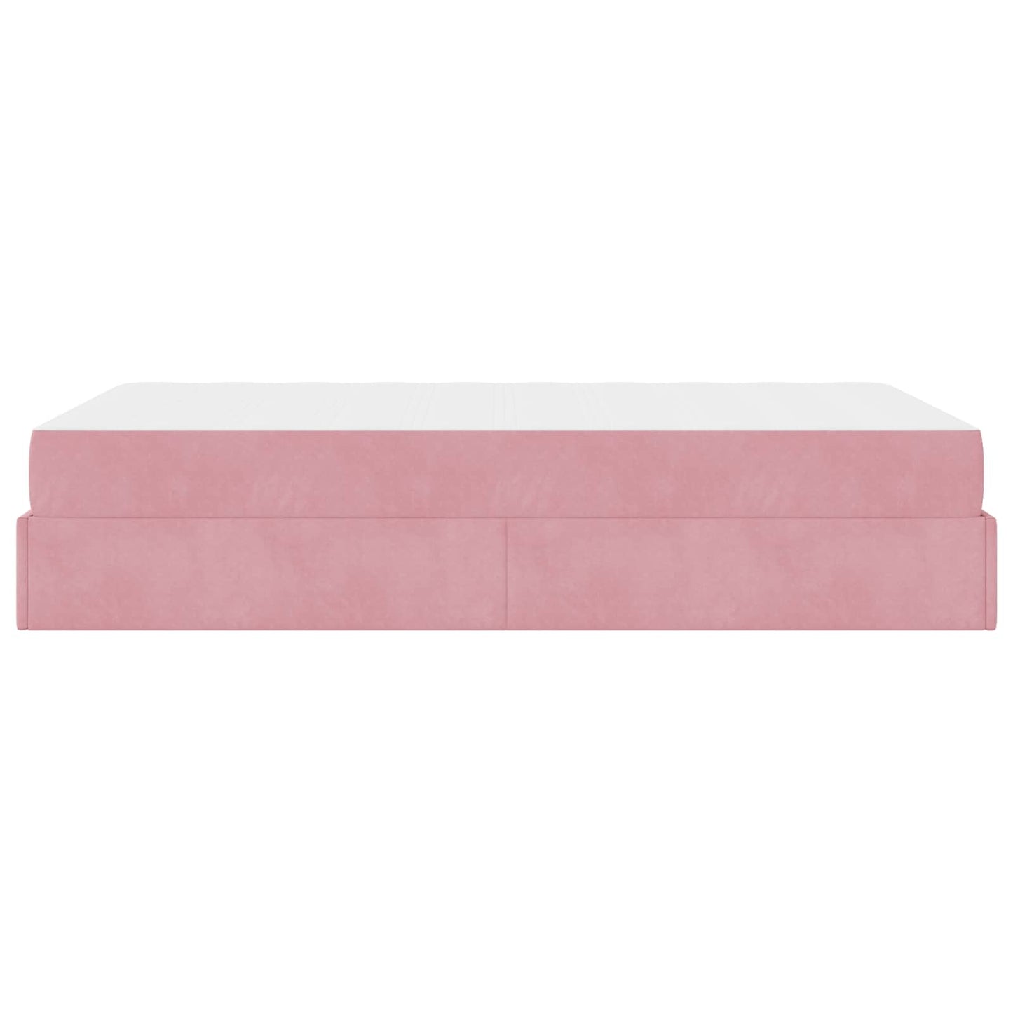 Bedframe met matras met matras 2 pcs Roze Fluweel