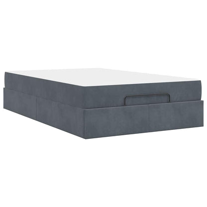 Bedframe met opslag Donkergrijs 120 x 200 cm Fluweel