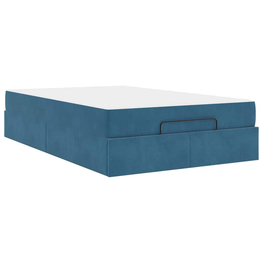 Bedframe met opslag Blauw 120 x 200 cm Fluweel