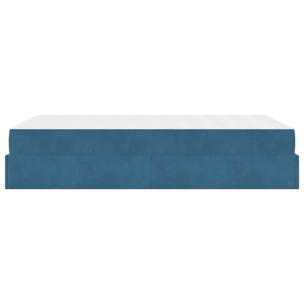 Bedframe met opslag Blauw 120 x 200 cm Fluweel