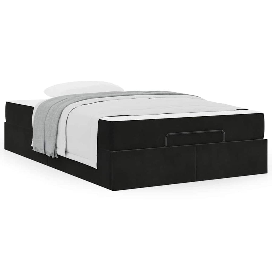 Bedframe met opslag Zwart 140 x 190 cm Fluweel