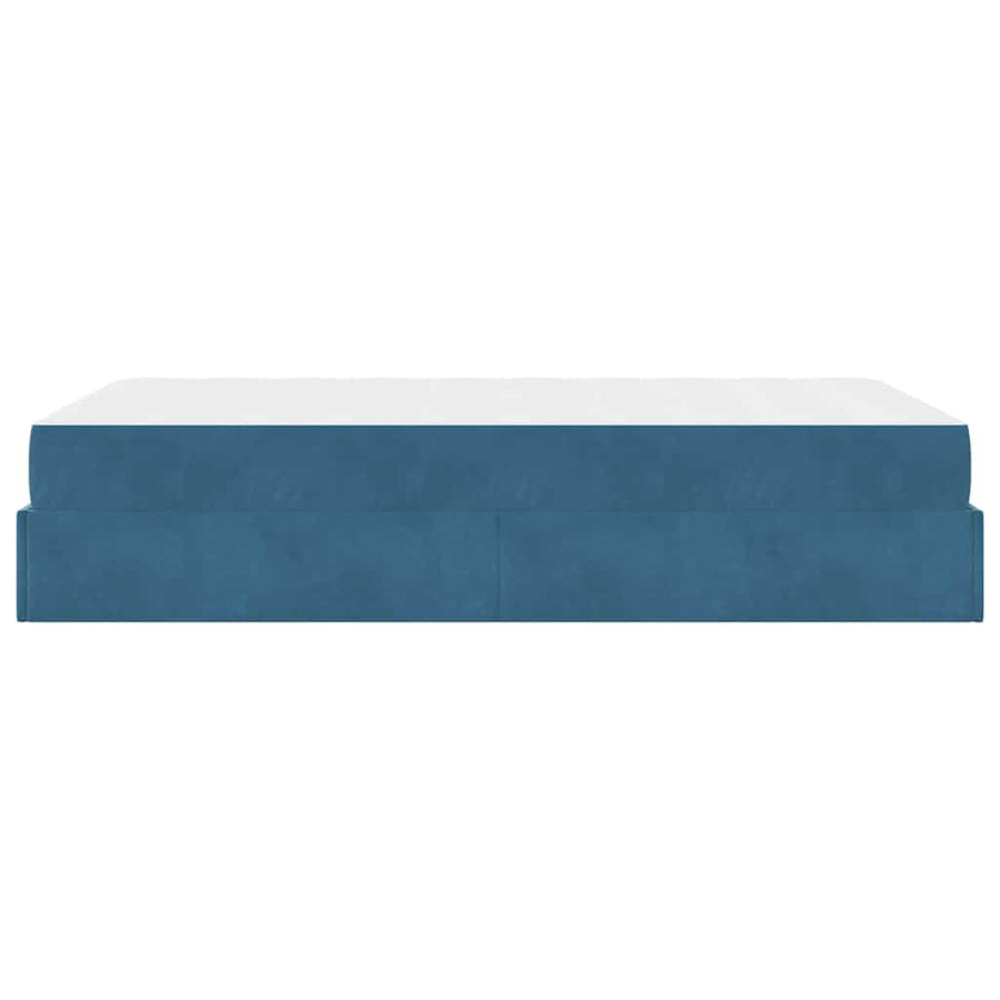 Bedframe met opslag Blauw 140 x 190 cm Fluweel