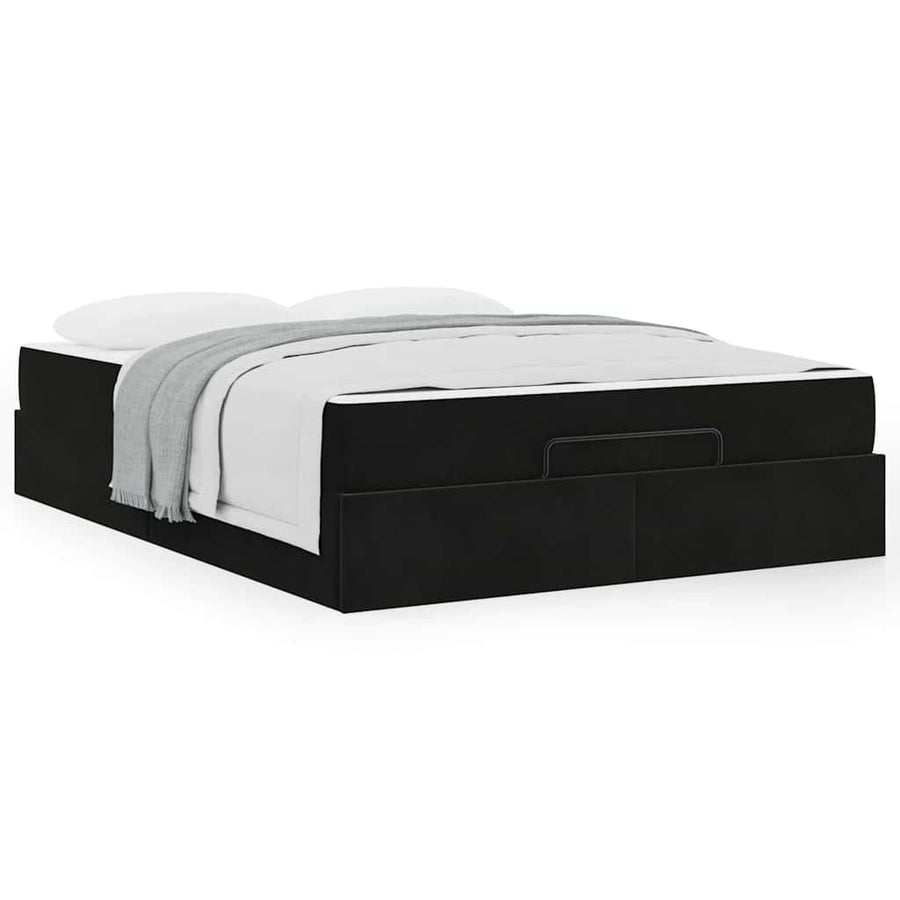Bedframe met opslag Zwart 140 x 200 cm Fluweel
