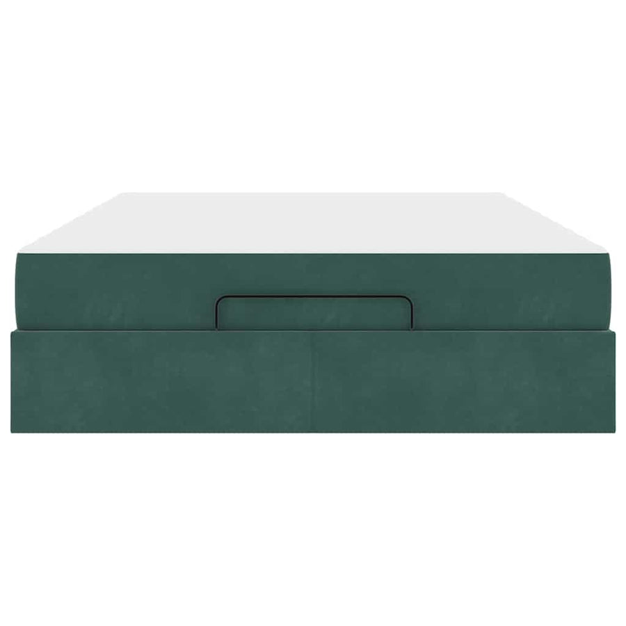 Bedframe Anders Donkergroen 140 x 200 cm Fluweel