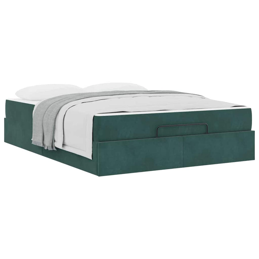 Bedframe Anders Donkergroen 140 x 200 cm Fluweel