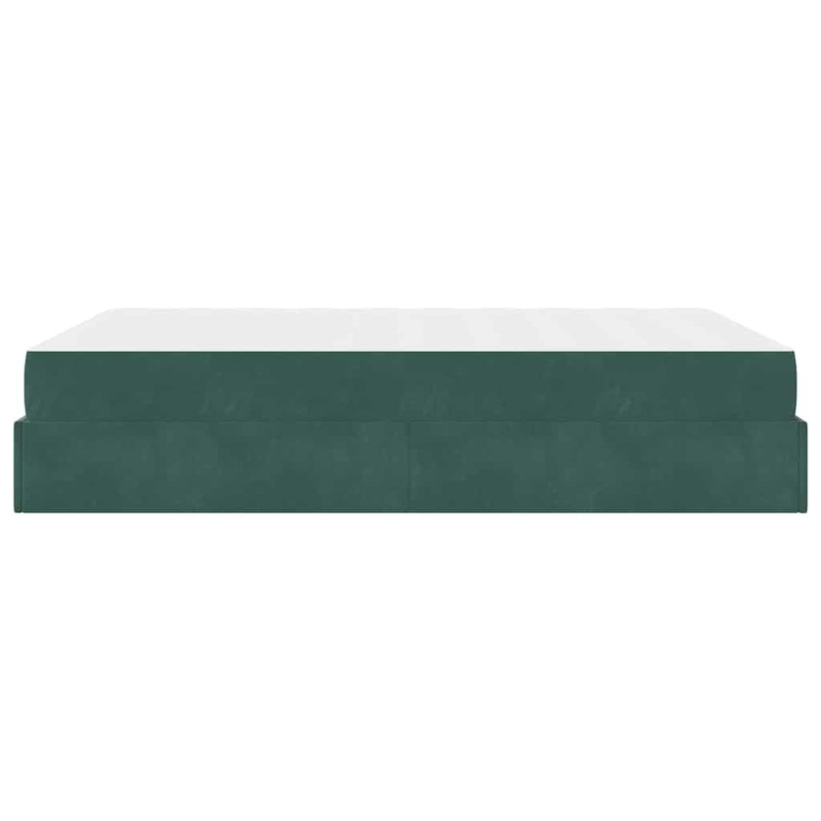 Bedframe Anders Donkergroen 140 x 200 cm Fluweel