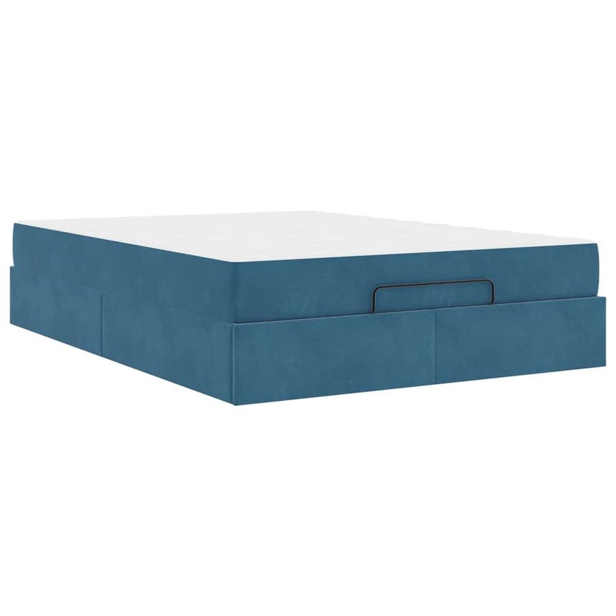 Bedframe Anders Blauw 140 x 200 cm Fluweel