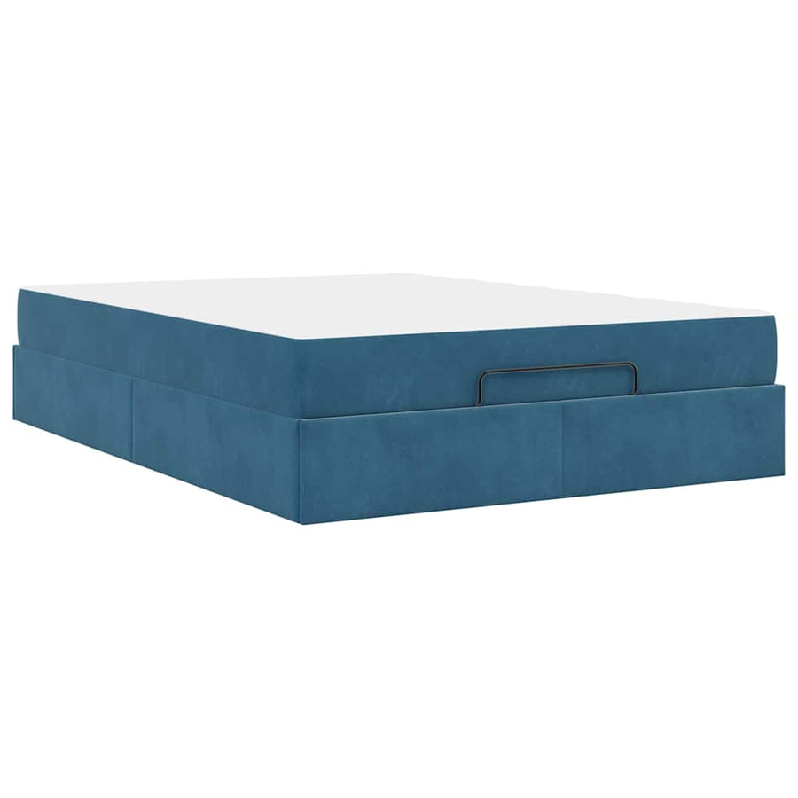 Bedframe Anders Blauw 140 x 200 cm Fluweel
