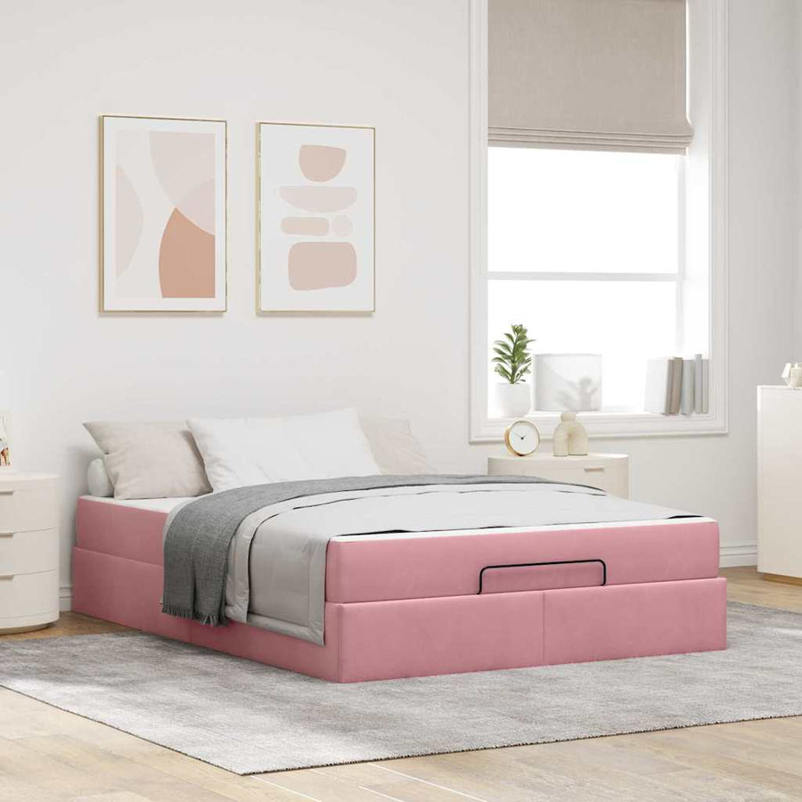 Bedframe Anders Roze 140 x 200 cm Fluweel
