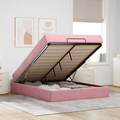 Bedframe Anders Roze 140 x 200 cm Fluweel