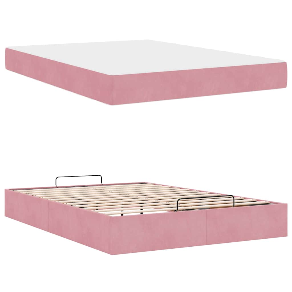 Bedframe Anders Roze 140 x 200 cm Fluweel