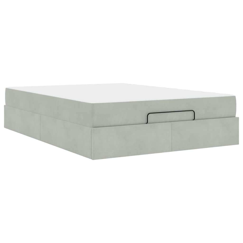 Bedframe Anders Lichtgrijs 160 x 200 cm Fluweel