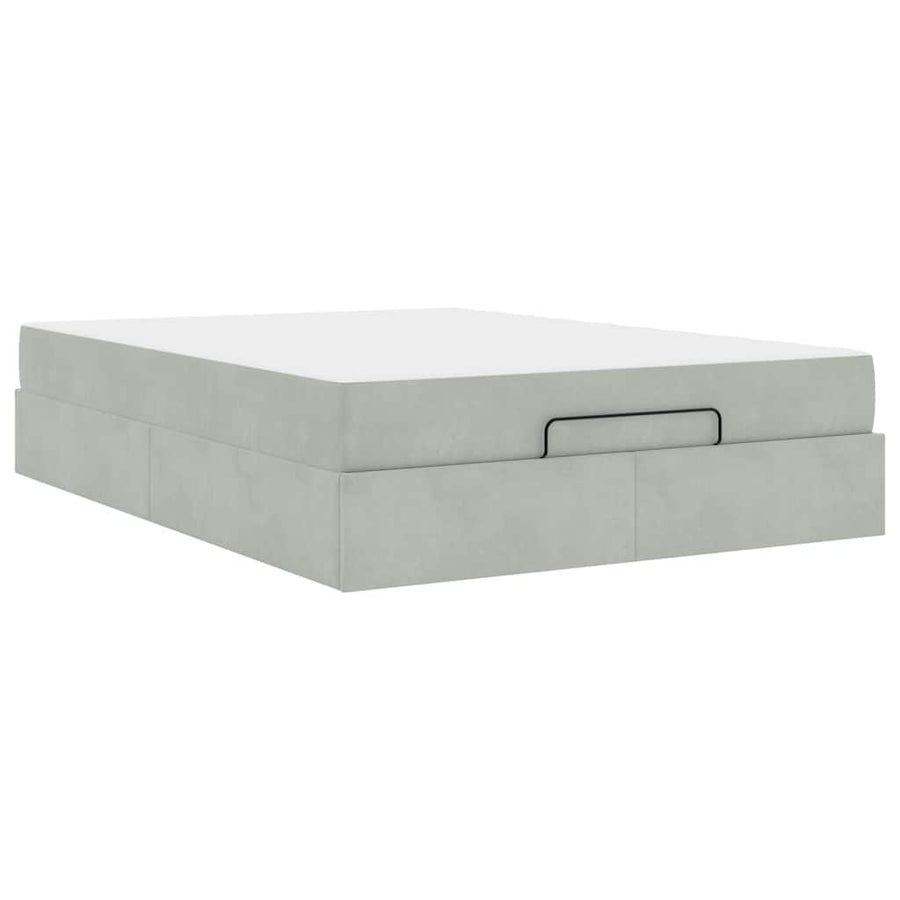 Bedframe Anders Lichtgrijs 160 x 200 cm Fluweel
