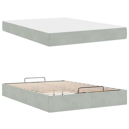 Bedframe Anders Lichtgrijs 160 x 200 cm Fluweel