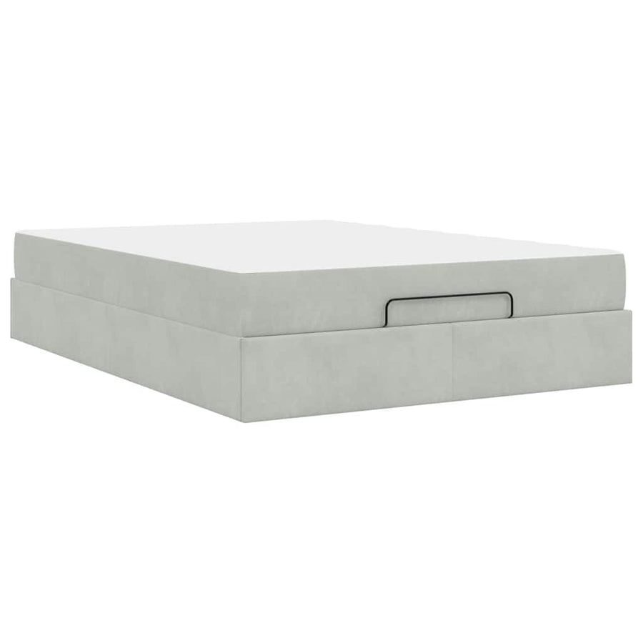 Bedframe Anders Lichtgrijs 160 x 200 cm Fluweel