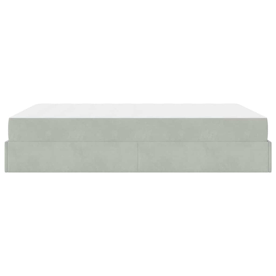 Bedframe Anders Lichtgrijs 160 x 200 cm Fluweel