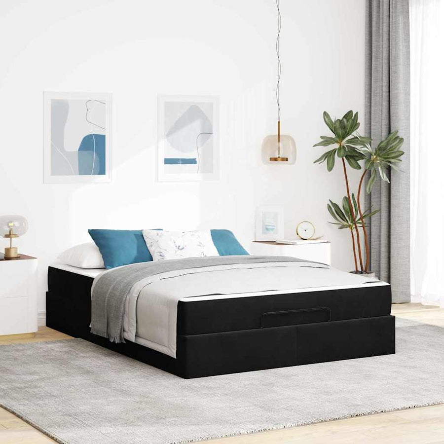 Bedframe Anders Donkergroen en Wit 160 x 200 cm Fluweel