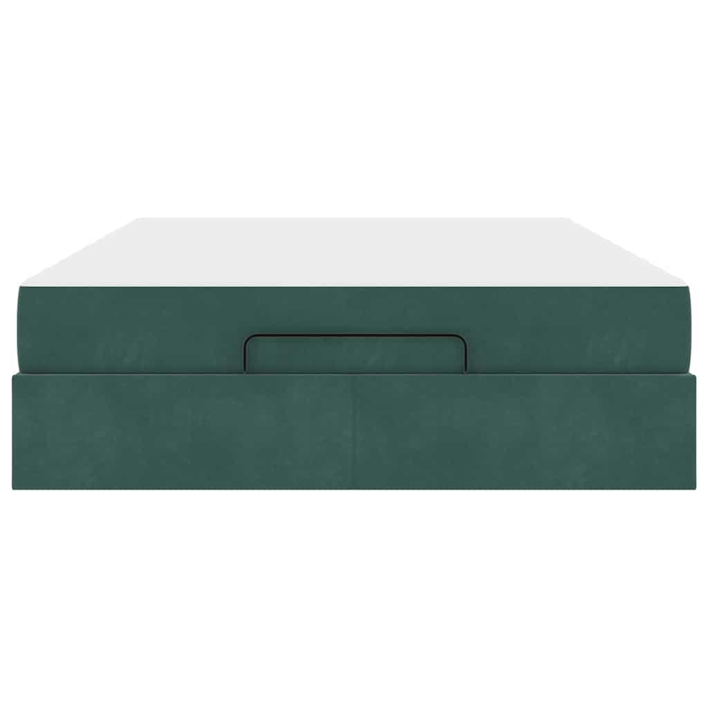 Bedframe Anders Donkergroen 160 x 200 cm Fluweel