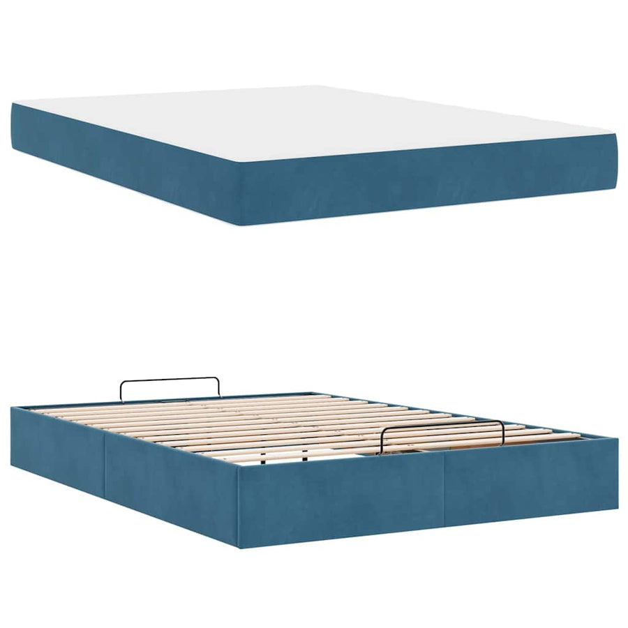 Bedframe Anders Blauw 160 x 200 cm Fluweel