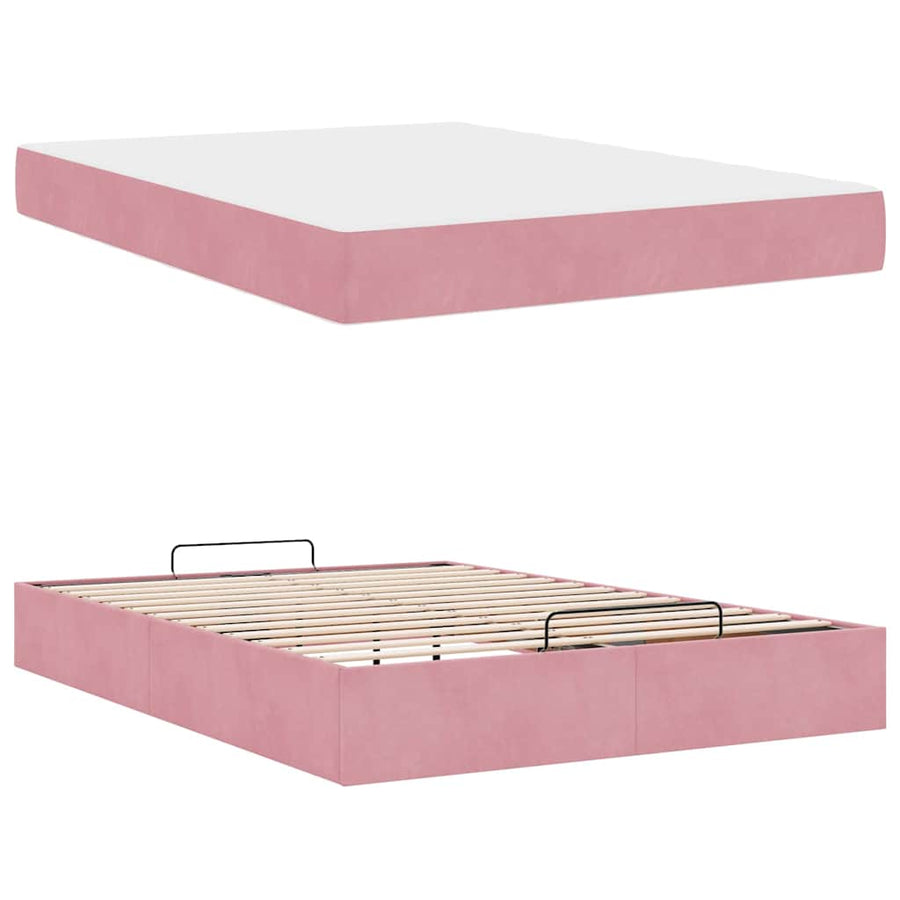 Bedframe Anders Roze 160 x 200 cm Fluweel