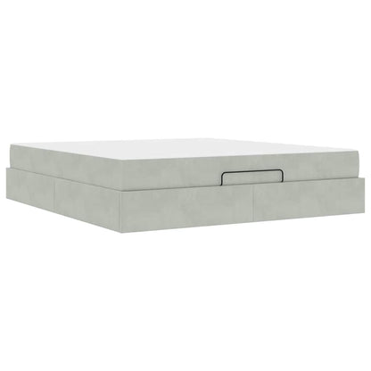 Bedframe Anders Lichtgrijs 180 x 200 cm Fluweel