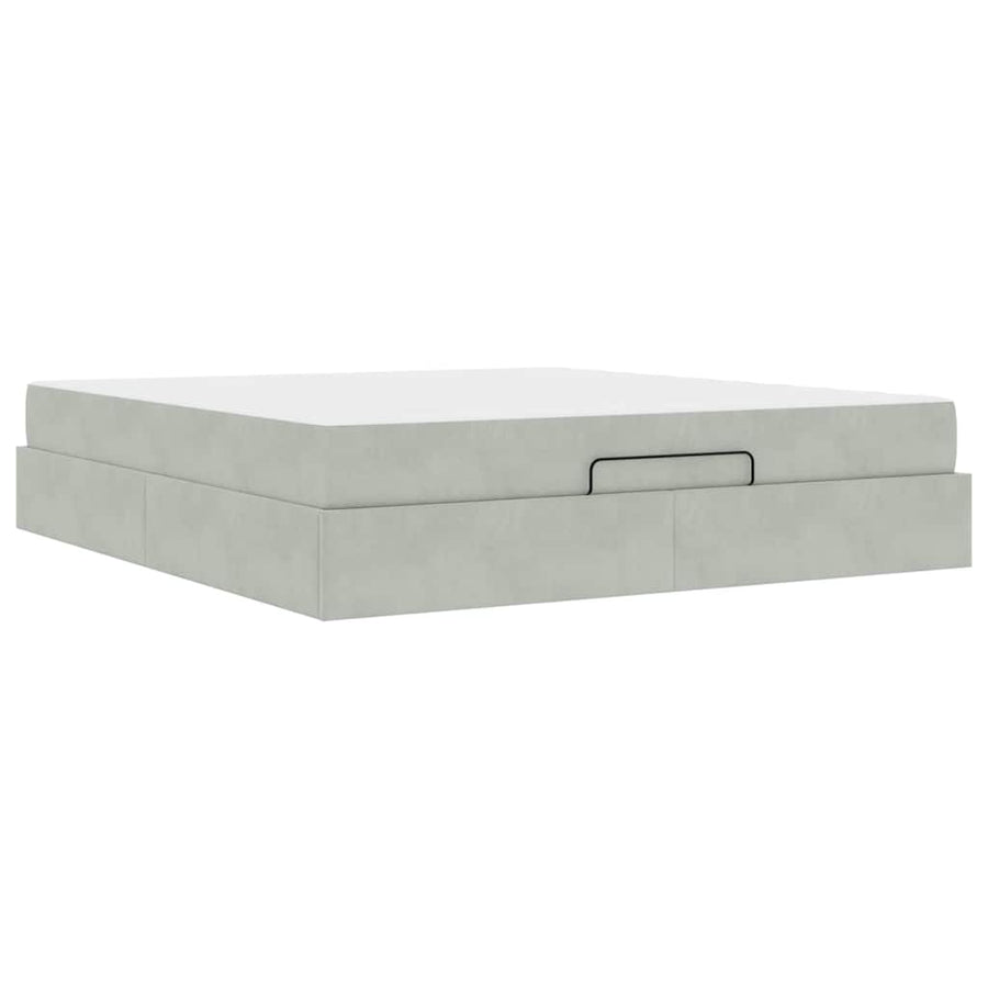 Bedframe Anders Lichtgrijs 180 x 200 cm Fluweel