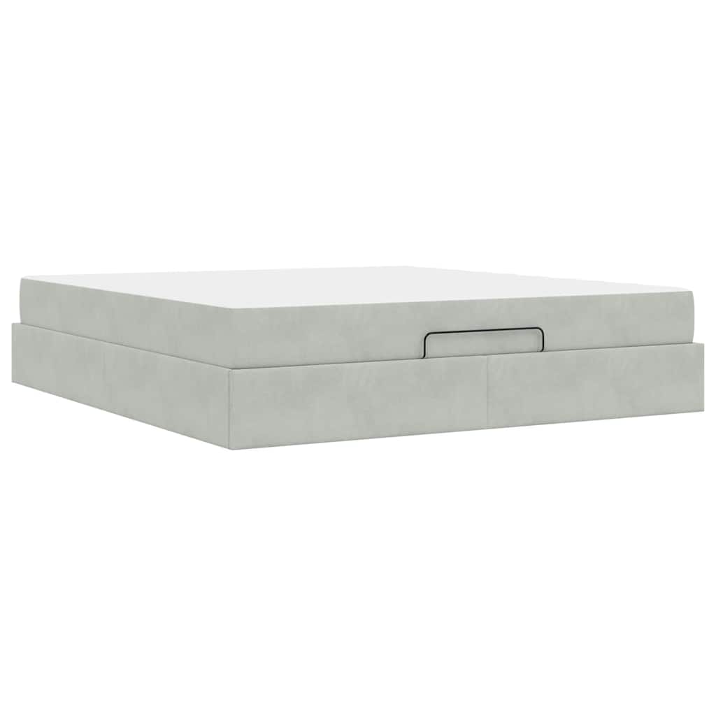 Bedframe Anders Lichtgrijs 180 x 200 cm Fluweel