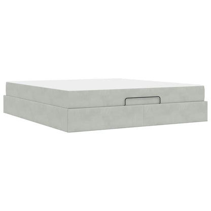 Bedframe Anders Lichtgrijs 180 x 200 cm Fluweel